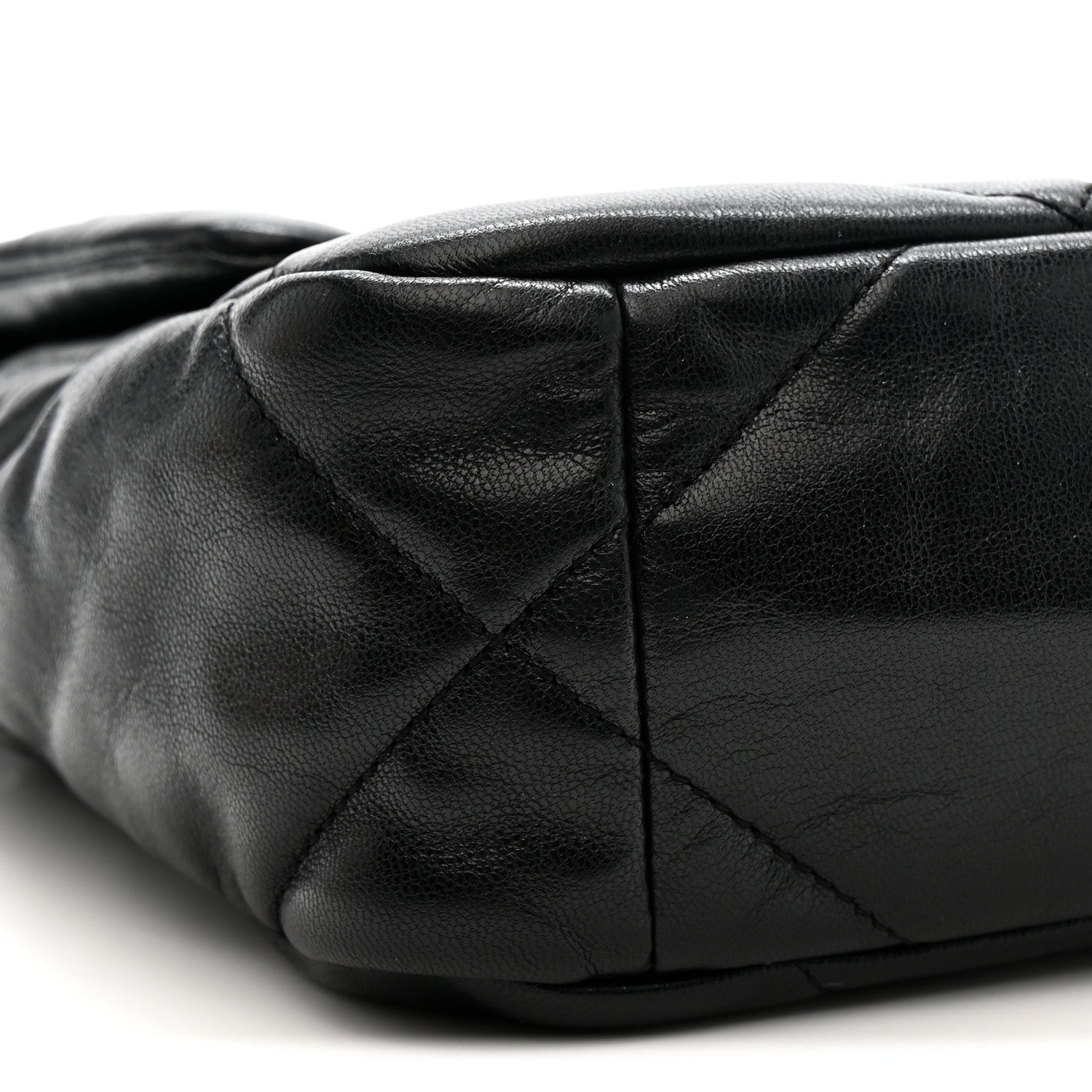 Chanel Goatskin Quilted Medium Chanel 19 Flap Black