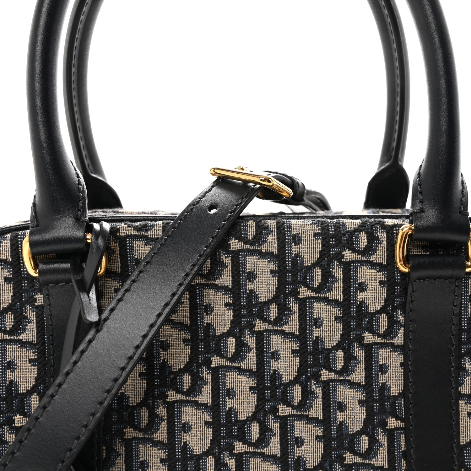 Christian Dior Oblique Large D-Vibe Bowling Bag Navy