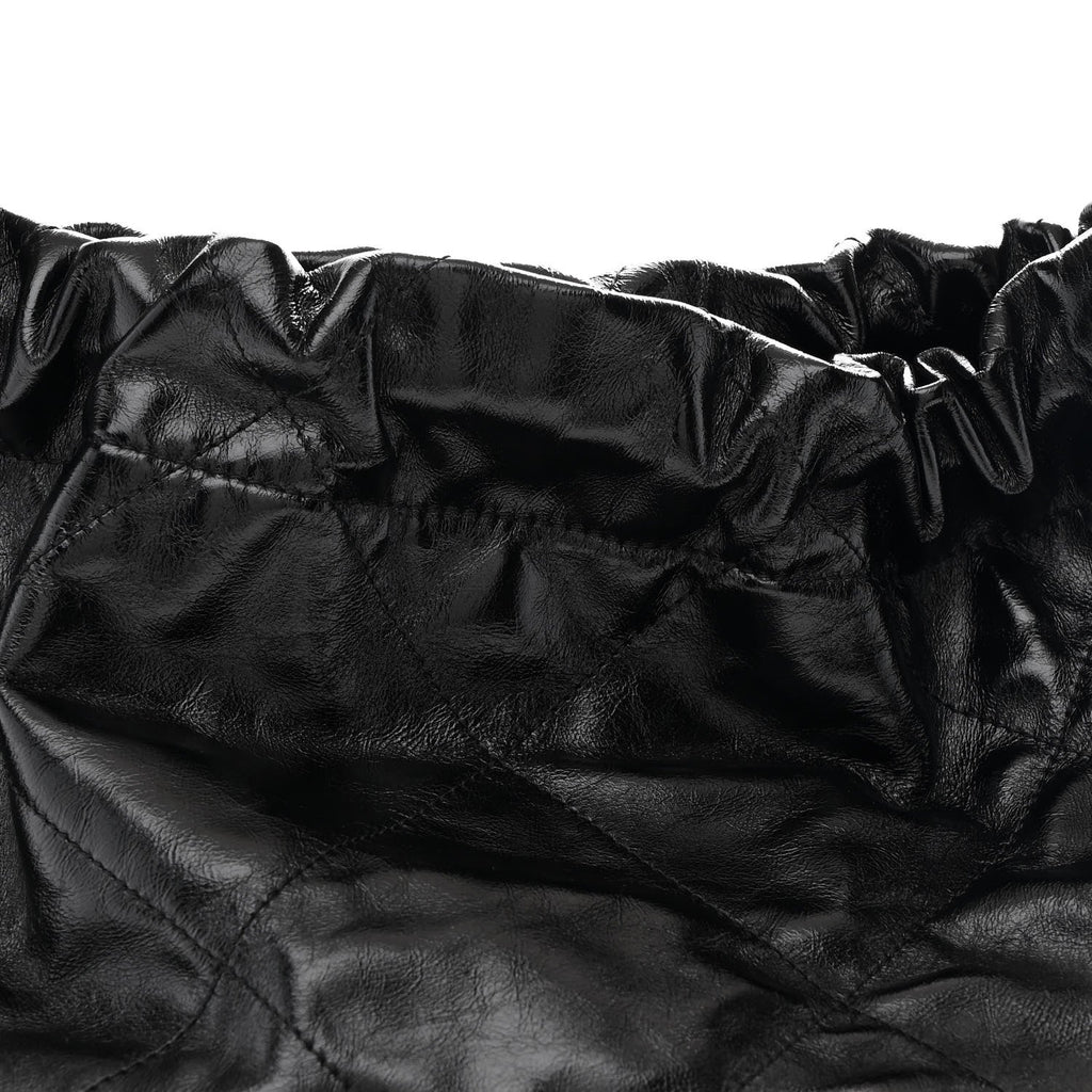 Chanel Glazed Calfskin  Quilted Small Chanel 22 Black