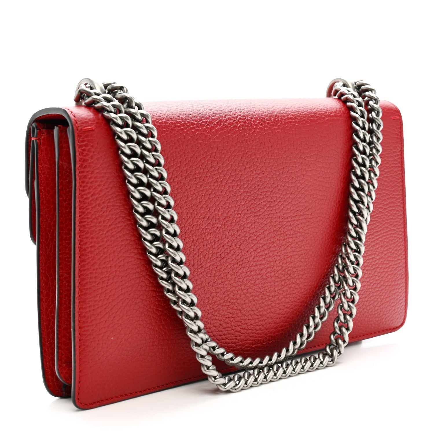 Gucci Dollar Calfskin Swarovski Crystal Small Dionysus Shoulder Bag Hibiscus Red