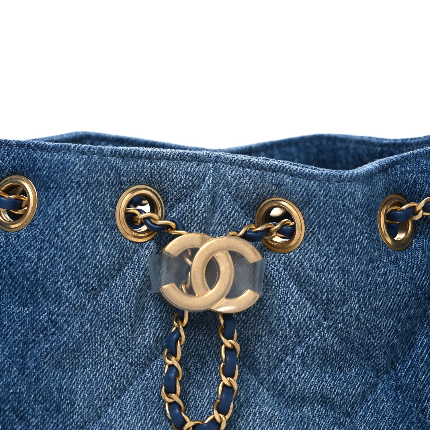 Chanel Washed Denim Quilted Mini Chanel 25 Handbag Blue