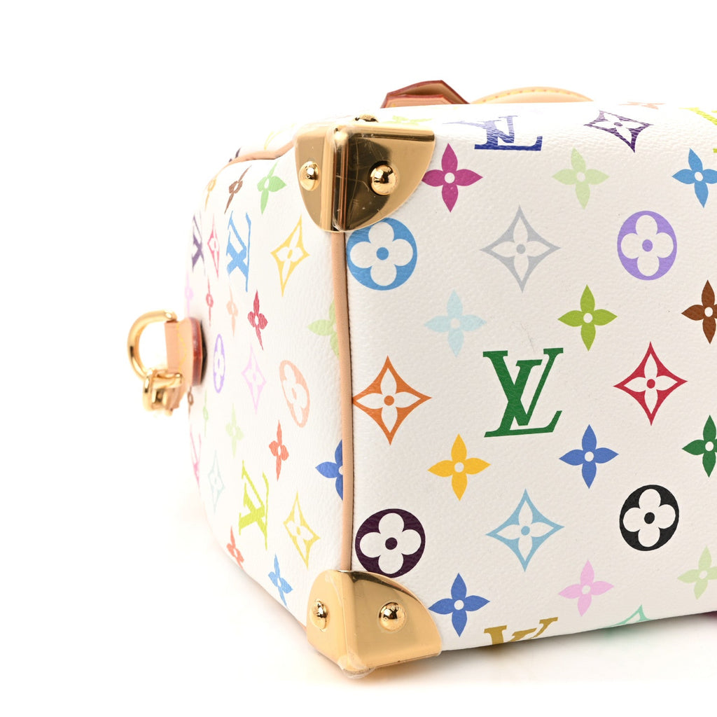 Louis Vuitton LV X TM Monogram Multicolor Speedy Bandouliere 25 White