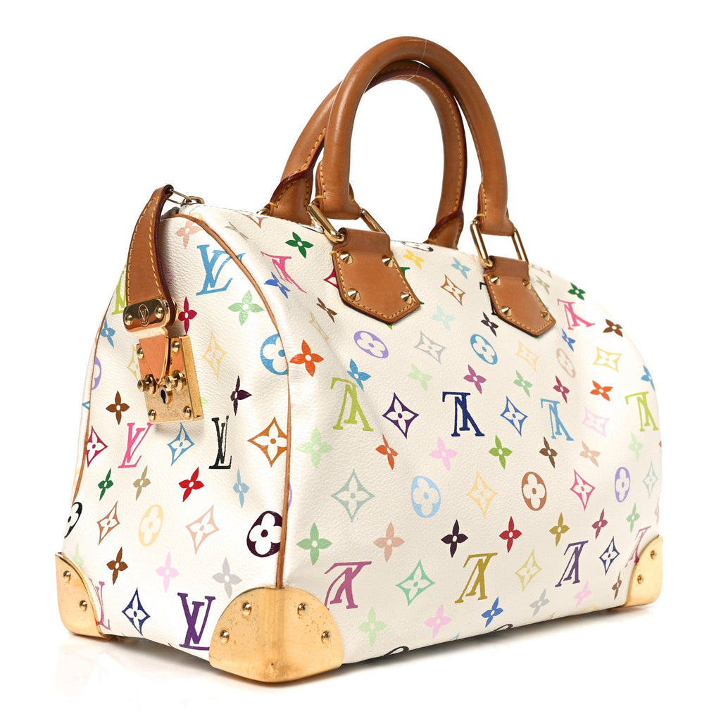Louis Vuitton Monogram Multicolor Speedy 30 White