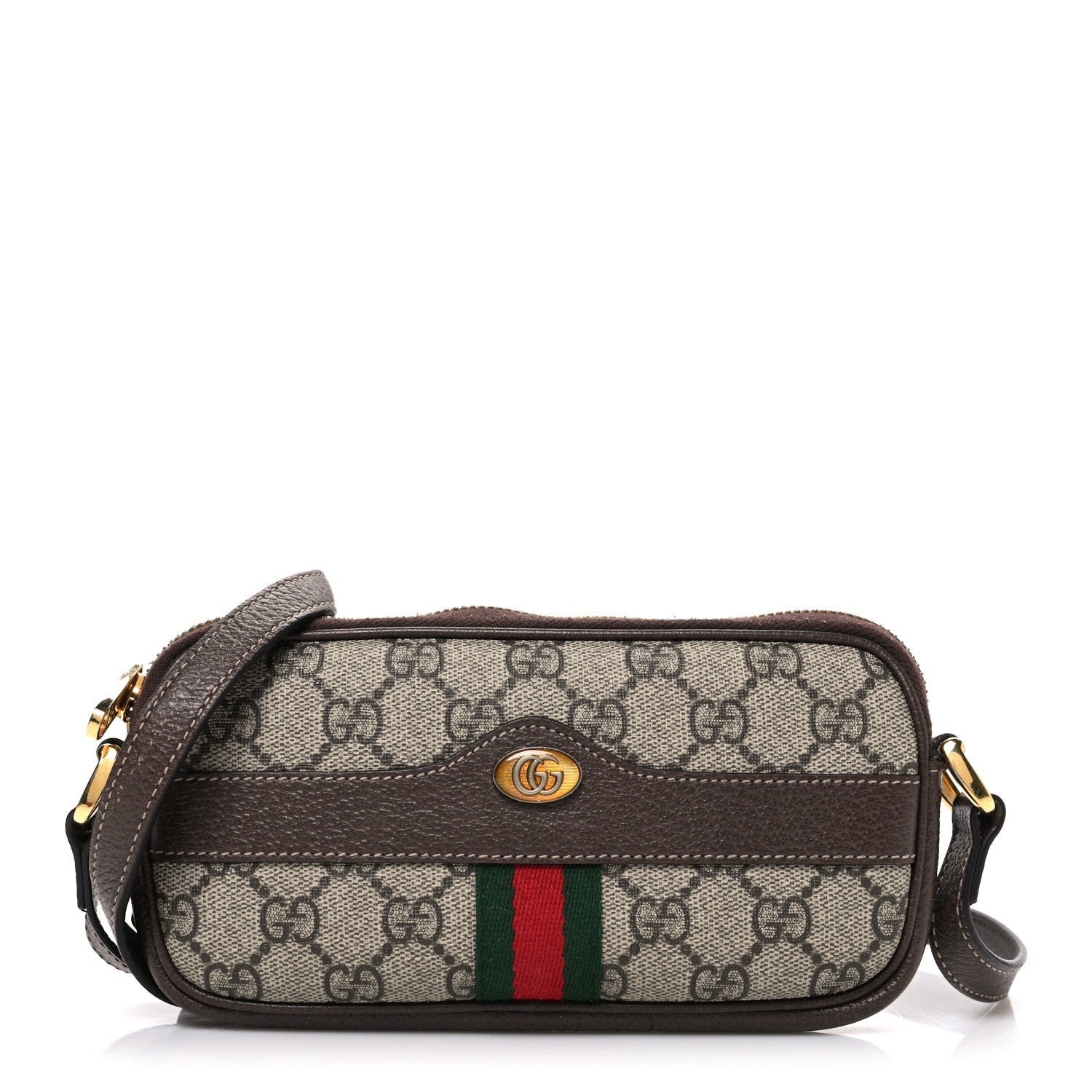 Gucci GG Supreme Monogram Web Mini Ophidia GG Bag Brown