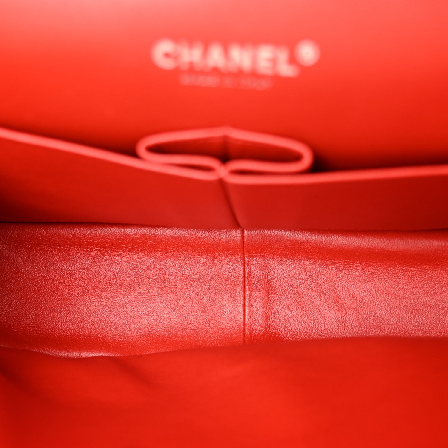 Chanel Lambskin Quilted Jumbo Double Flap Red