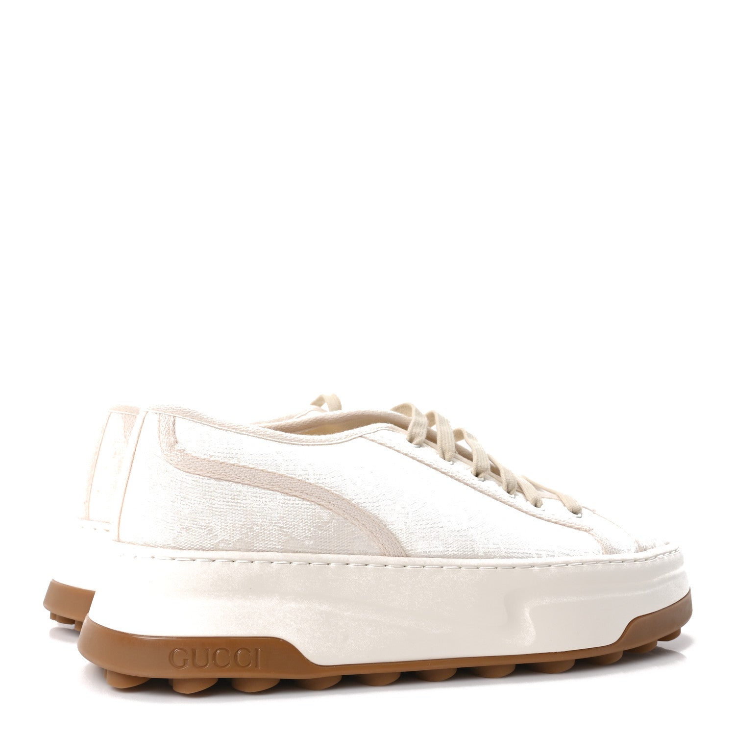Gucci GG Monogram Mens 1977 Tennis Platform 52mm Sneakers 11 Great White Mystic White