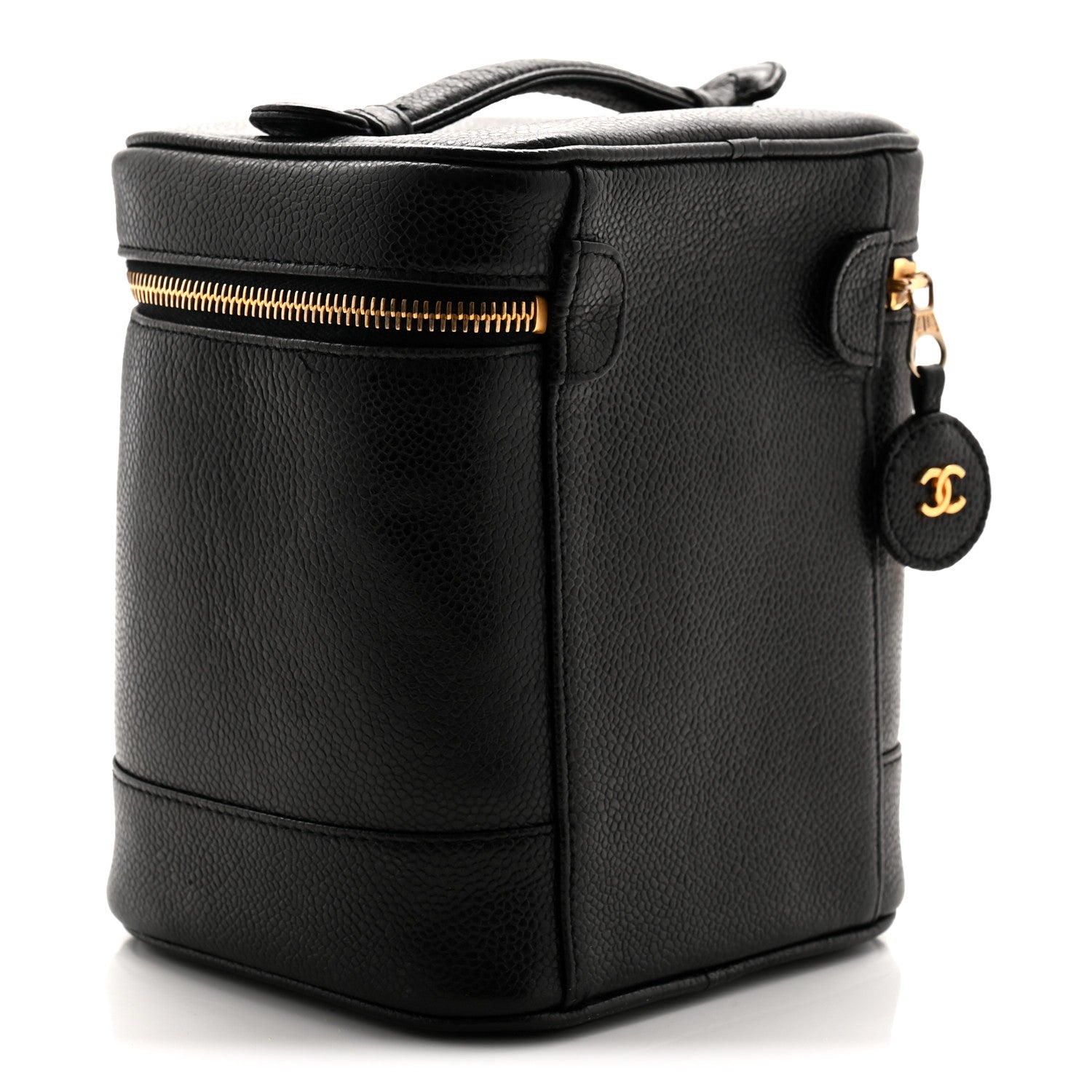 Chanel Caviar Vanity Cosmetic Case Black