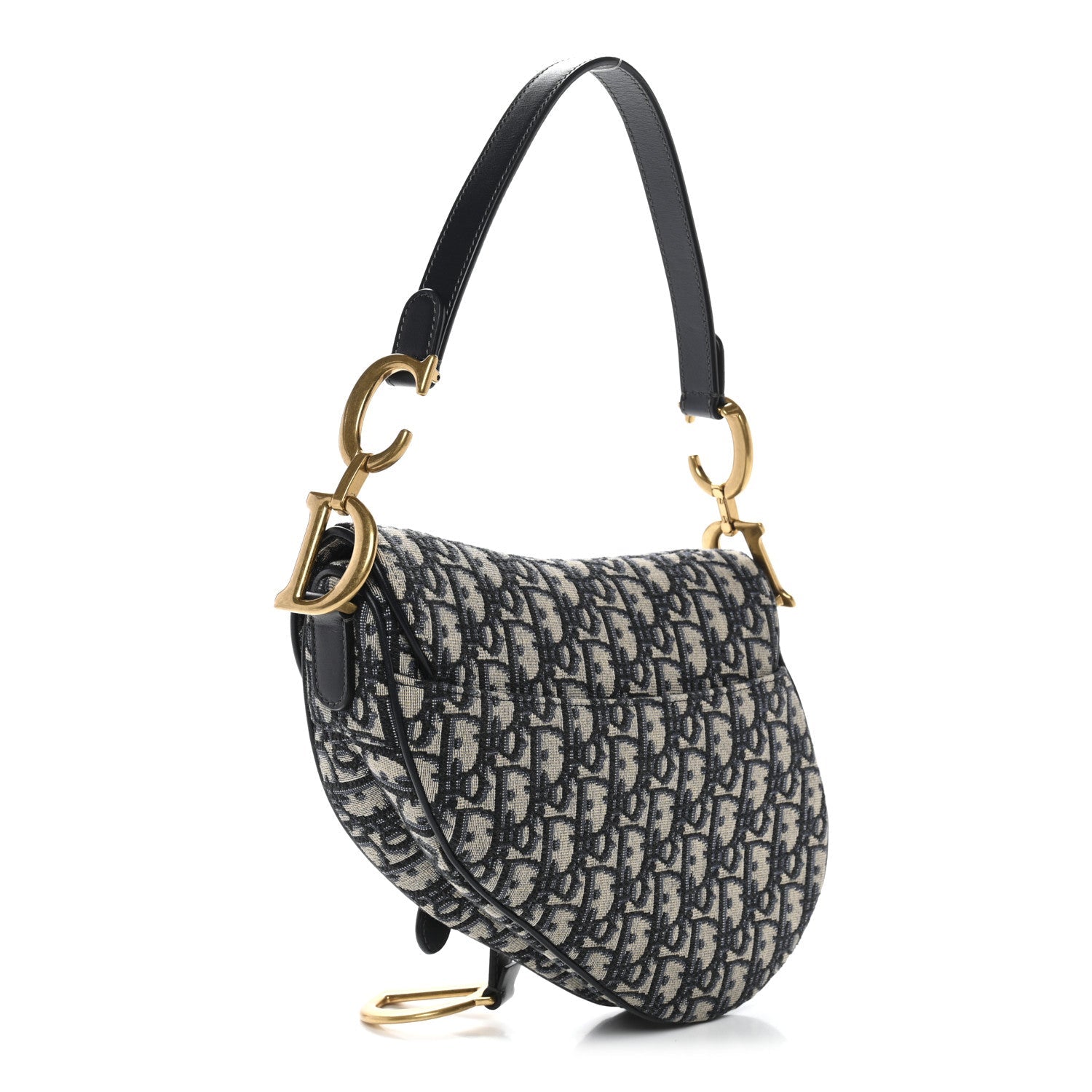 Christian Dior Oblique Saddle Bag Blue