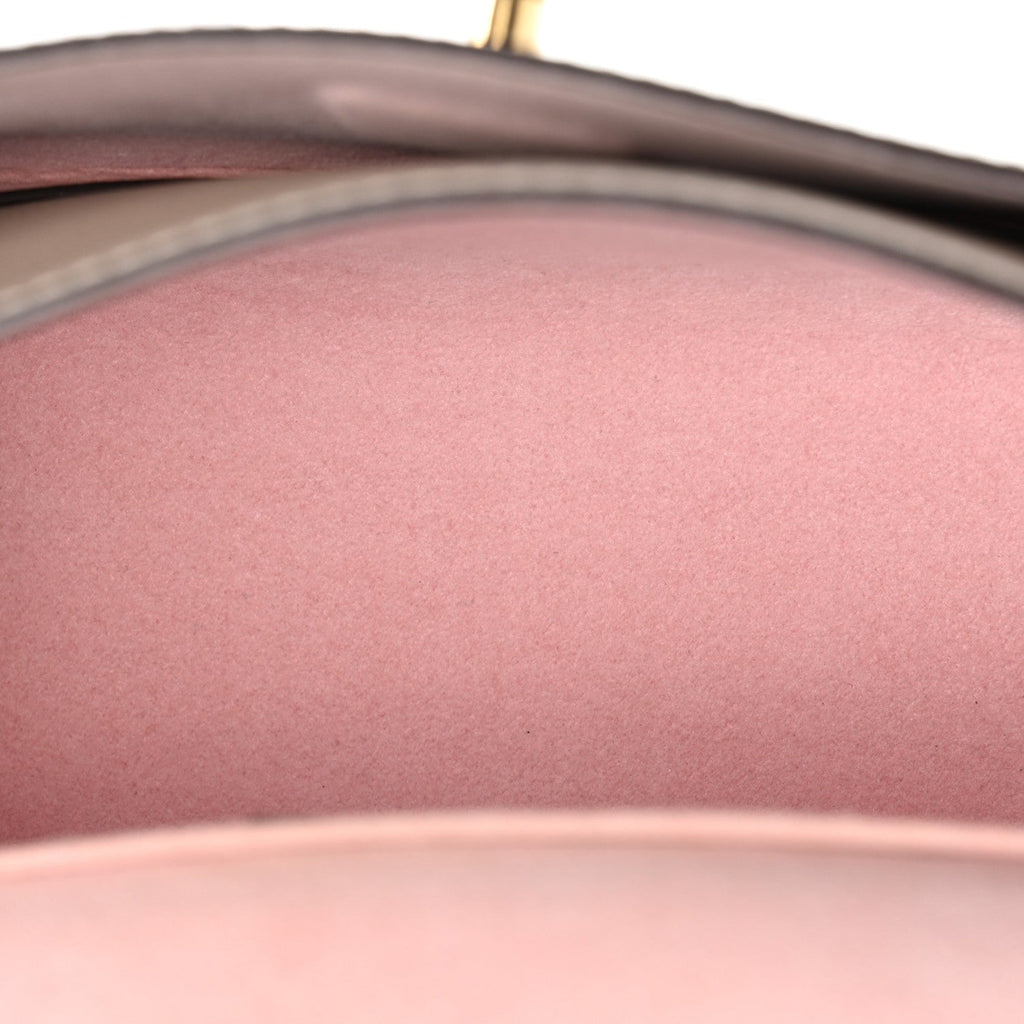 Louis Vuitton Soft Calfskin Mylockme Chain Bag BB Greige