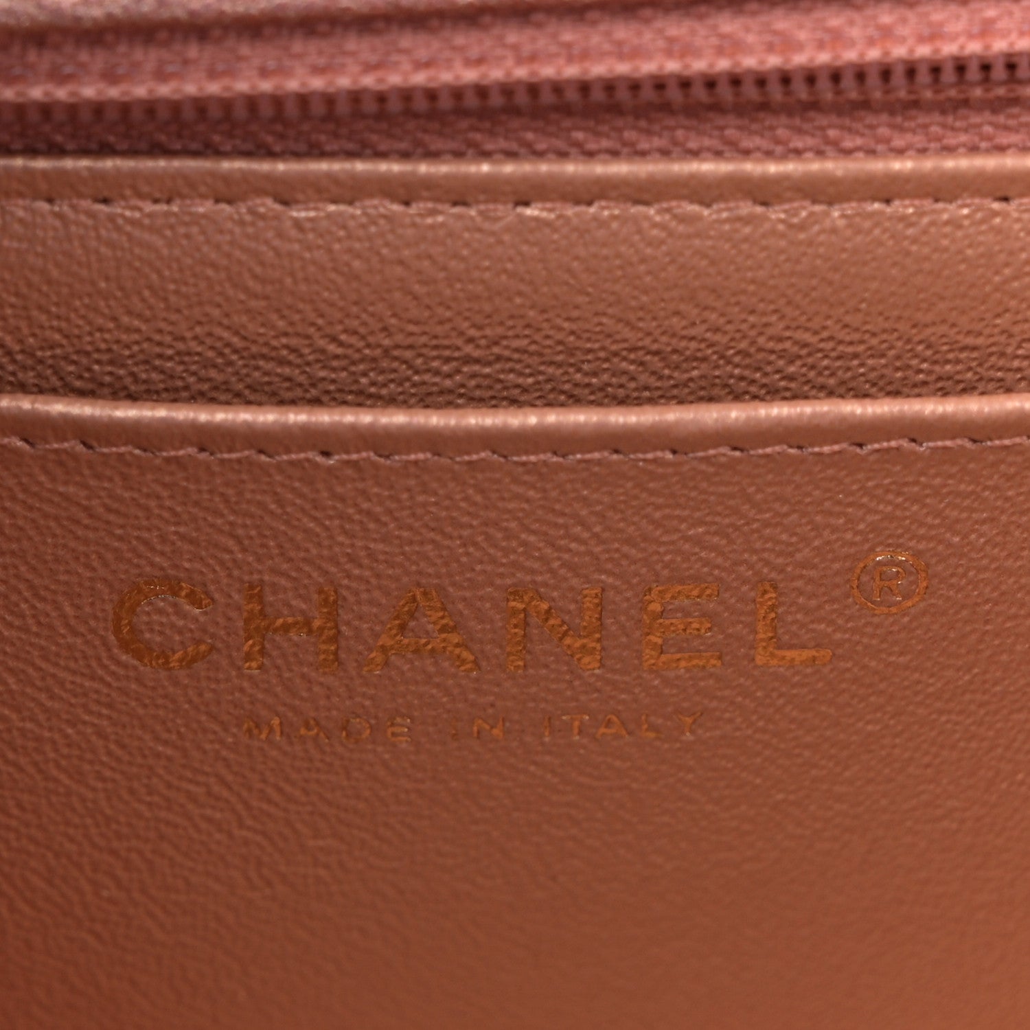 Chanel Metallic Lambskin Quilted Ombre Mini Rectangular Flap Pink