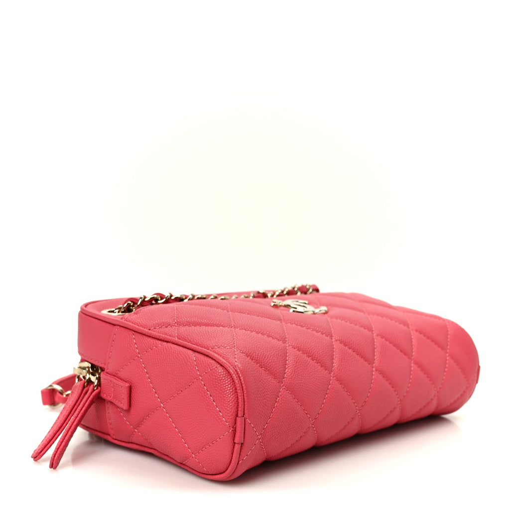 Chanel Caviar Quilted Small In & Out Camera Case Pink