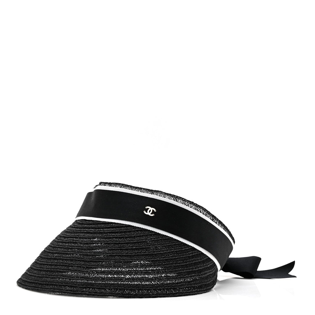 Abaca Cotton Ribbon Visor M Black