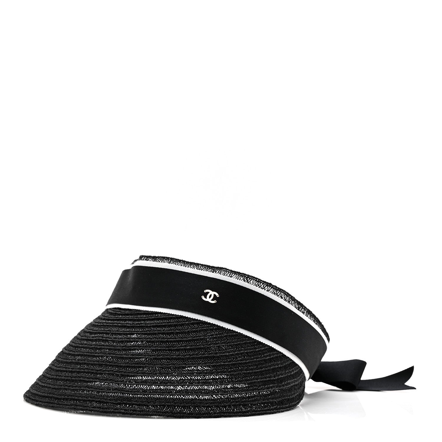 Abaca Cotton Ribbon Visor M Black