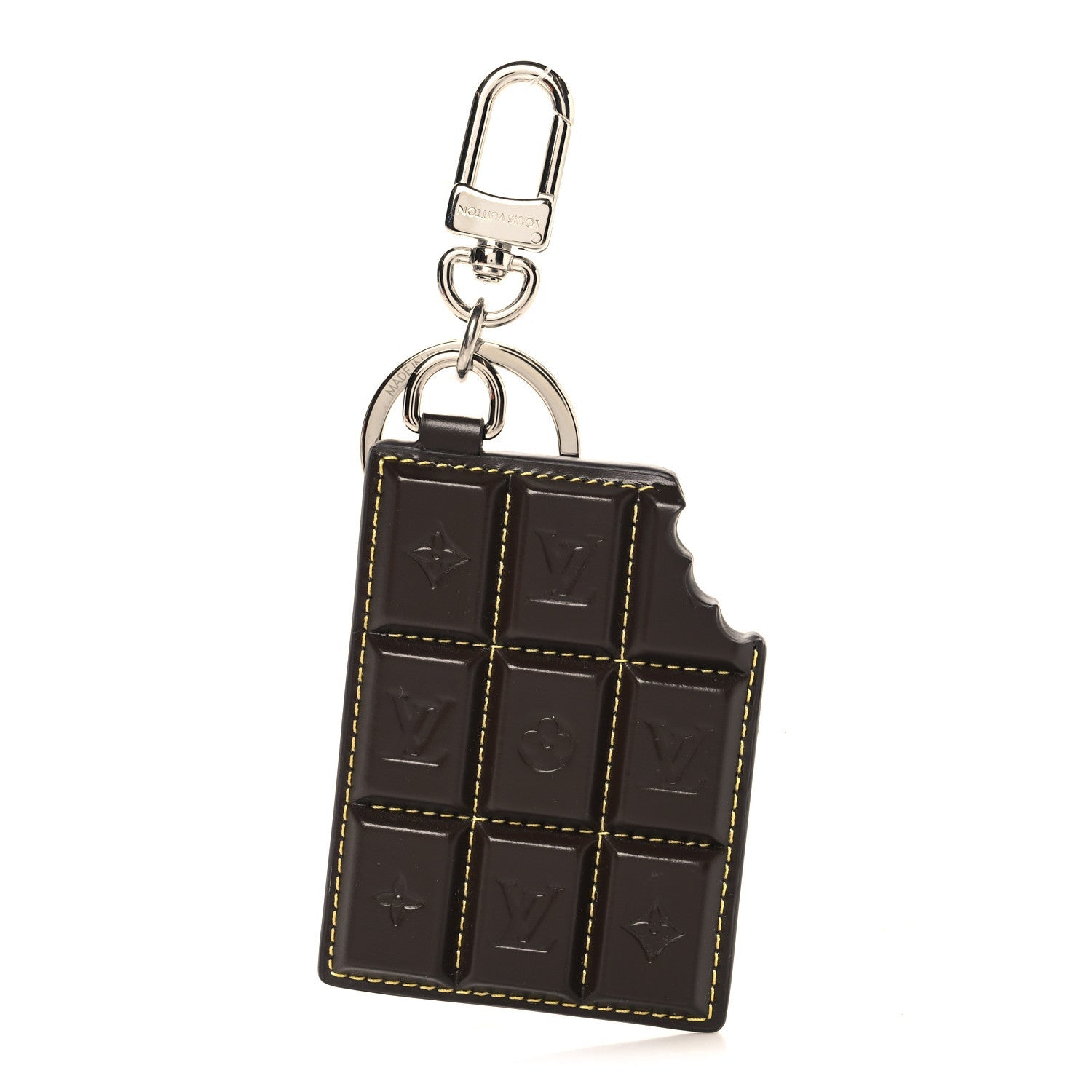 Louis Vuitton Reverse Monogram LV Chocolate Bar Bag Charm Key Holder Black