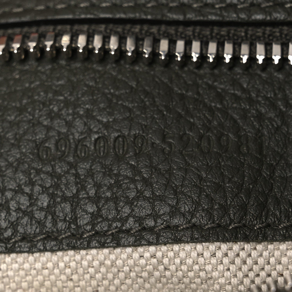Gucci Piuma Calfskin Jumbo GG Embossed Medium Wristlet Messenger Bag Green
