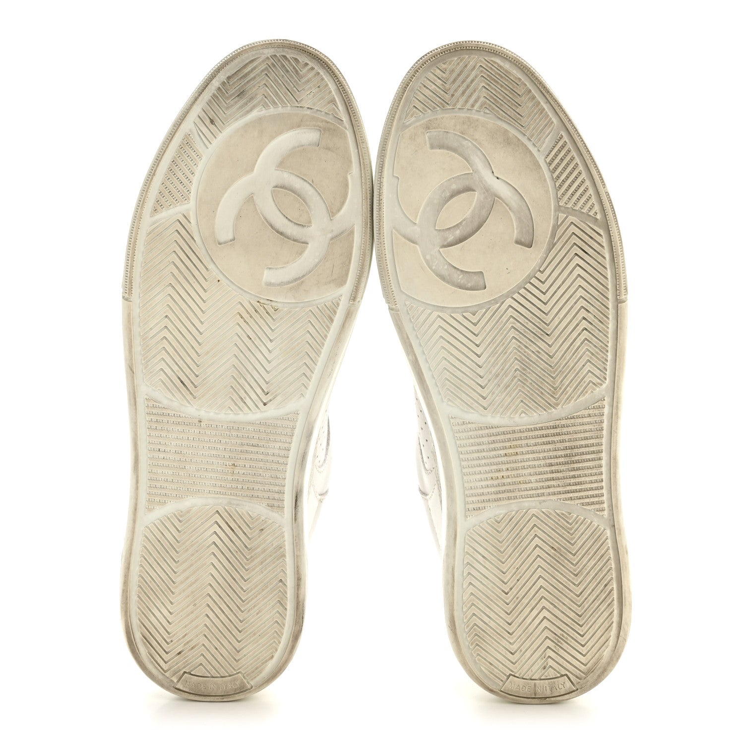 Calfskin CC Womens Sneakers 38 White