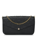 Louis Vuitton Empreinte Pochette Felicie Chain Wallet Black
