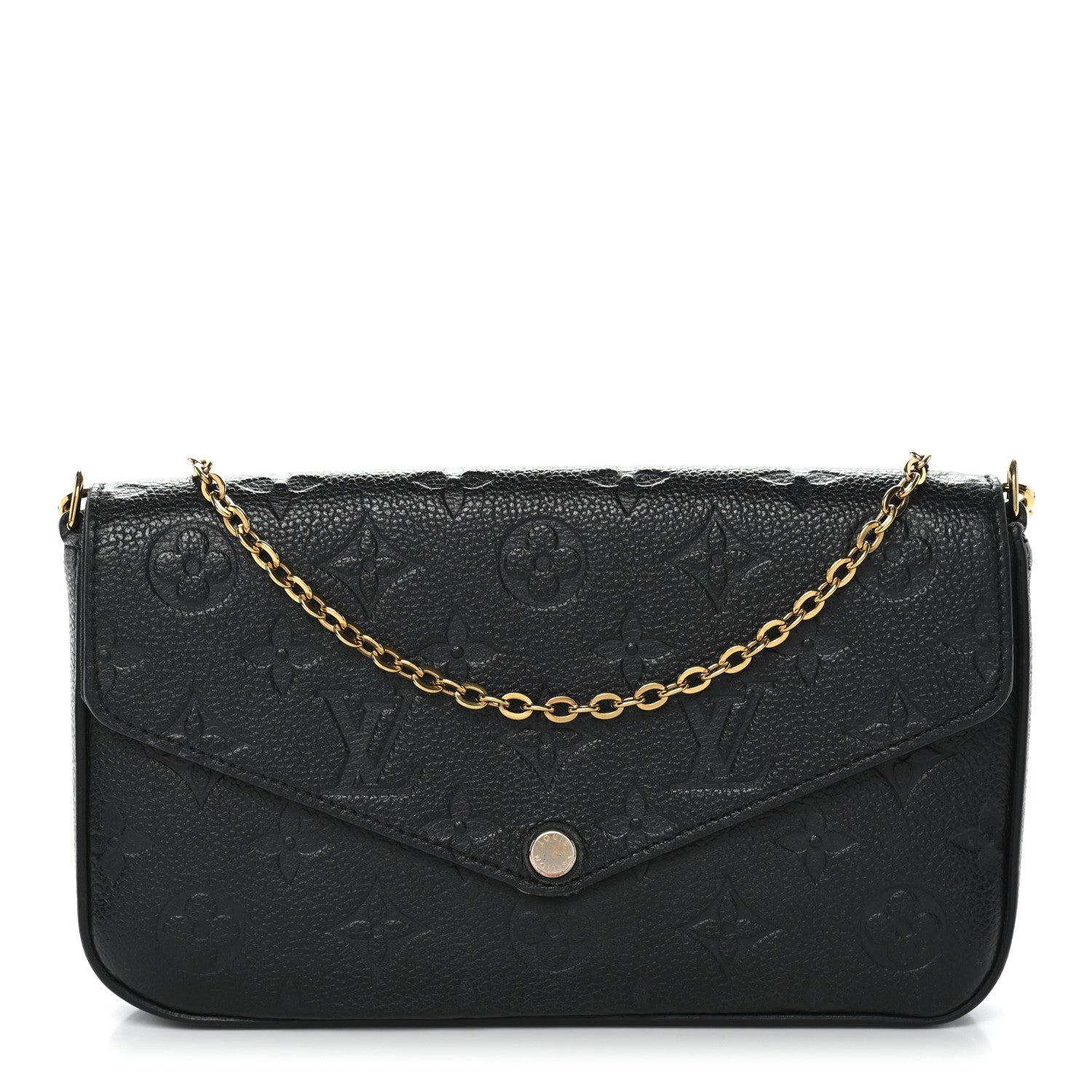 Louis Vuitton Empreinte Pochette Felicie Chain Wallet Black