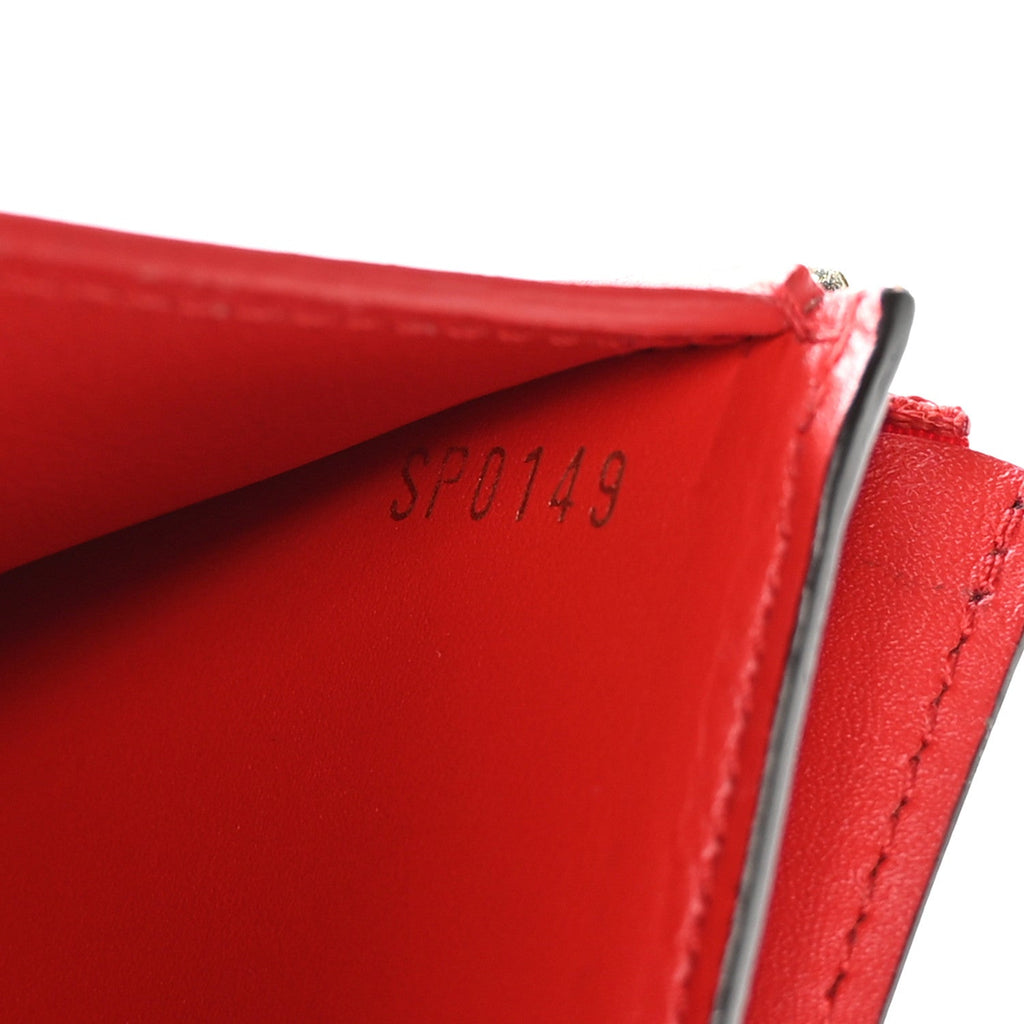 Louis Vuitton Monogram Flower Lock Compact Wallet Coquelicot