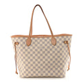Louis Vuitton Damier Azur Neo Neverfull MM Rose Ballerine