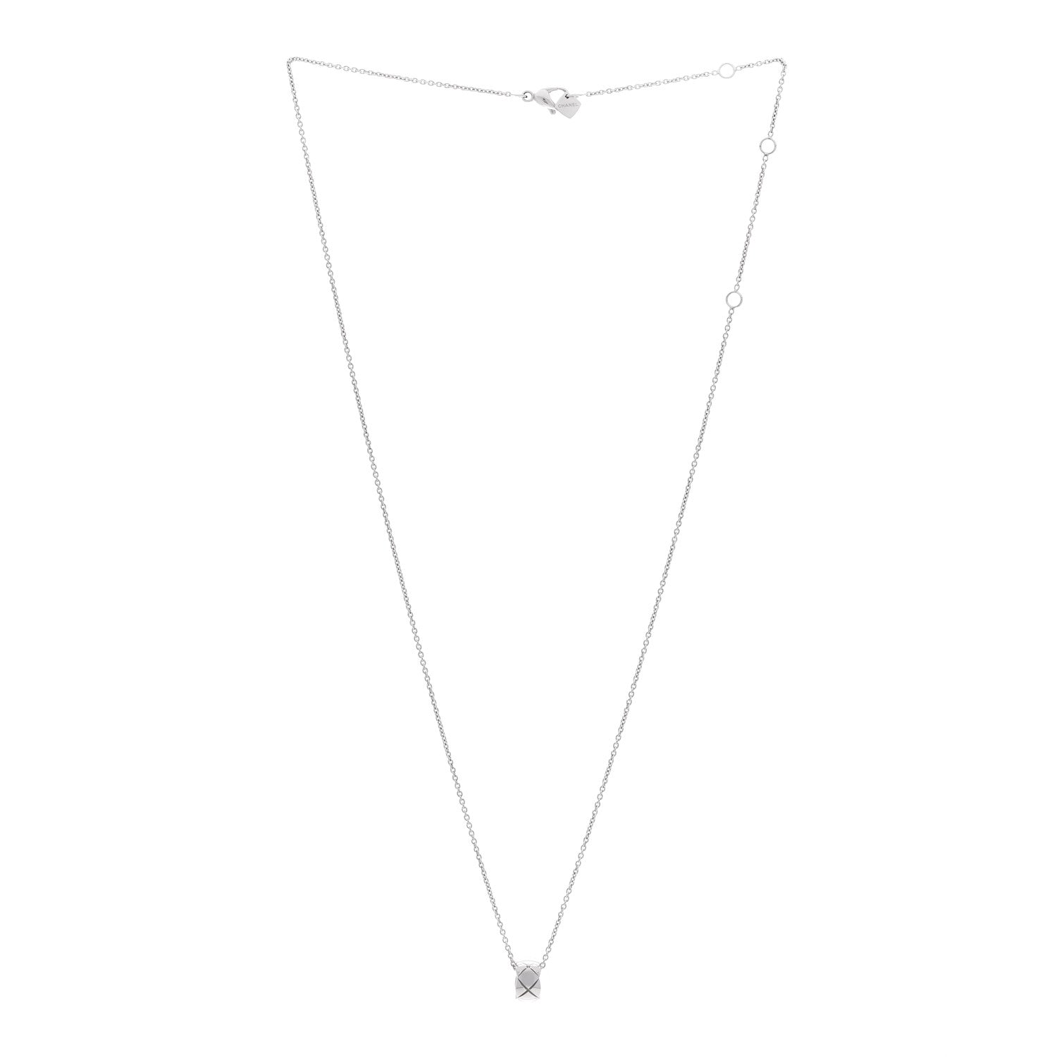 18K White Gold Coco Crush Pendant Necklace