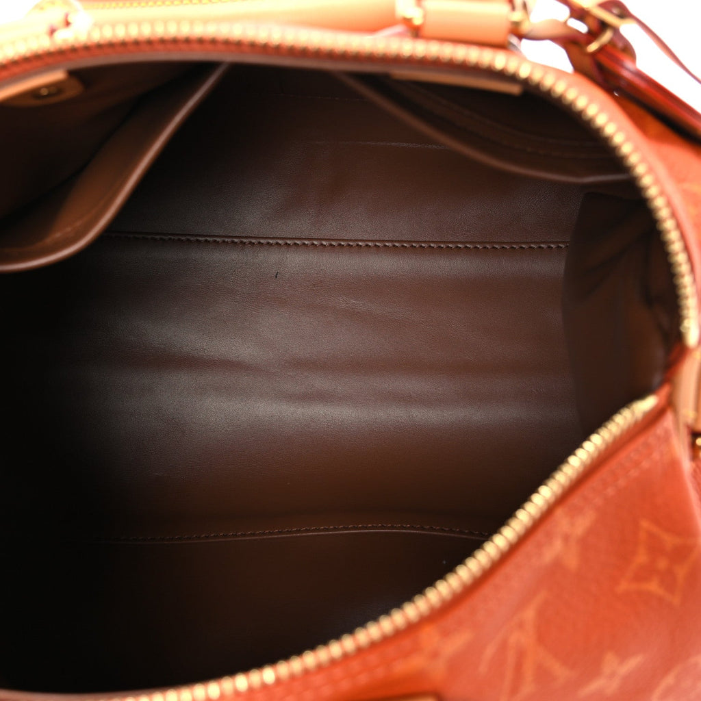 Louis Vuitton Calfskin Monogram Speedy P9 Bandouliere 30 Ocre