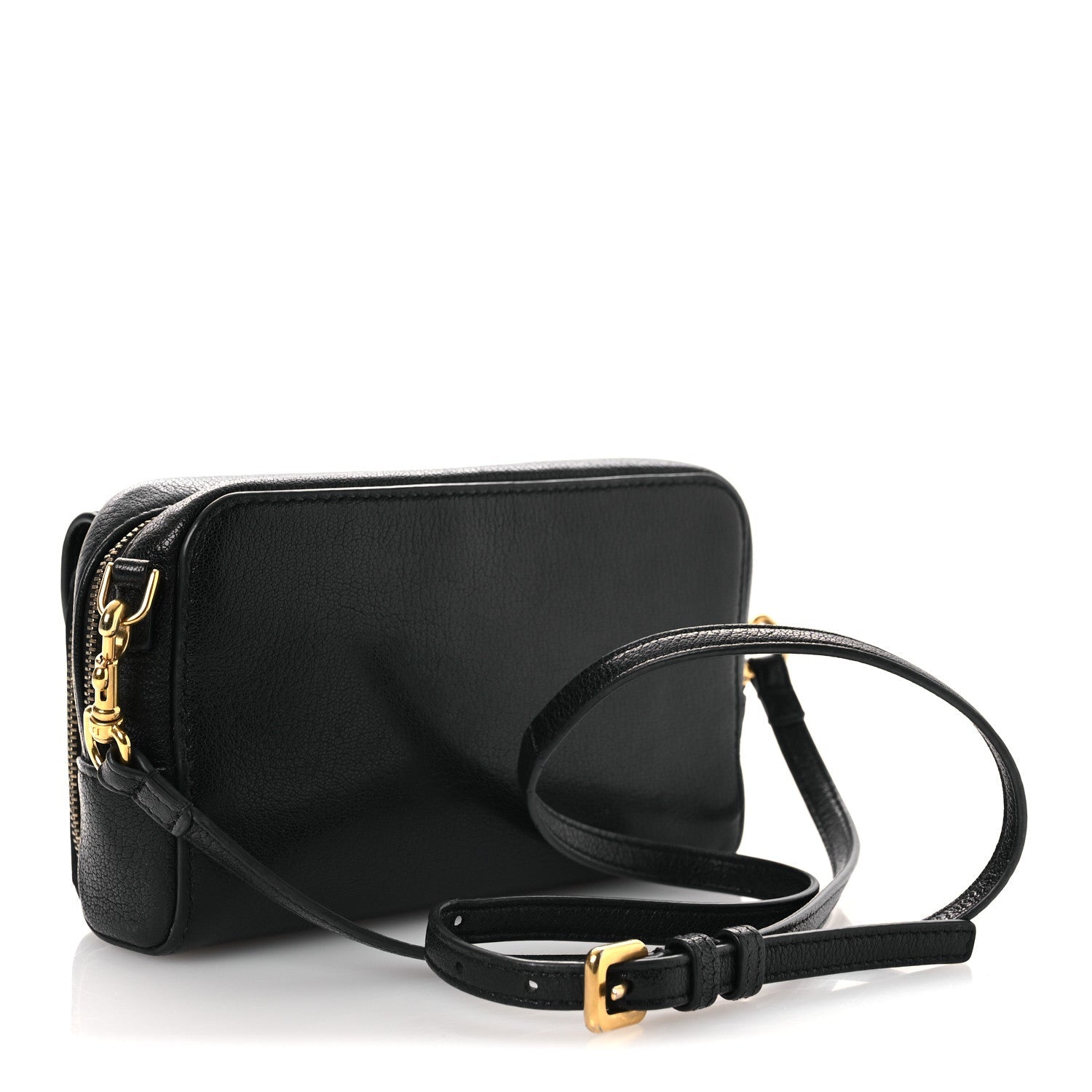 Christian Dior Goatskin Double Saddle Pouch Black