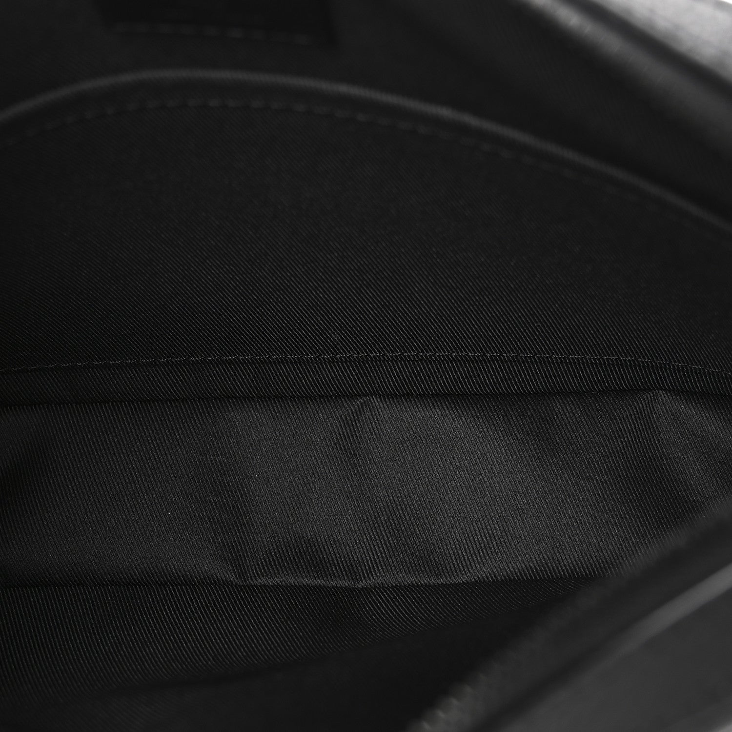 Louis Vuitton Calfskin Monogram Shadow Trio Messenger Black