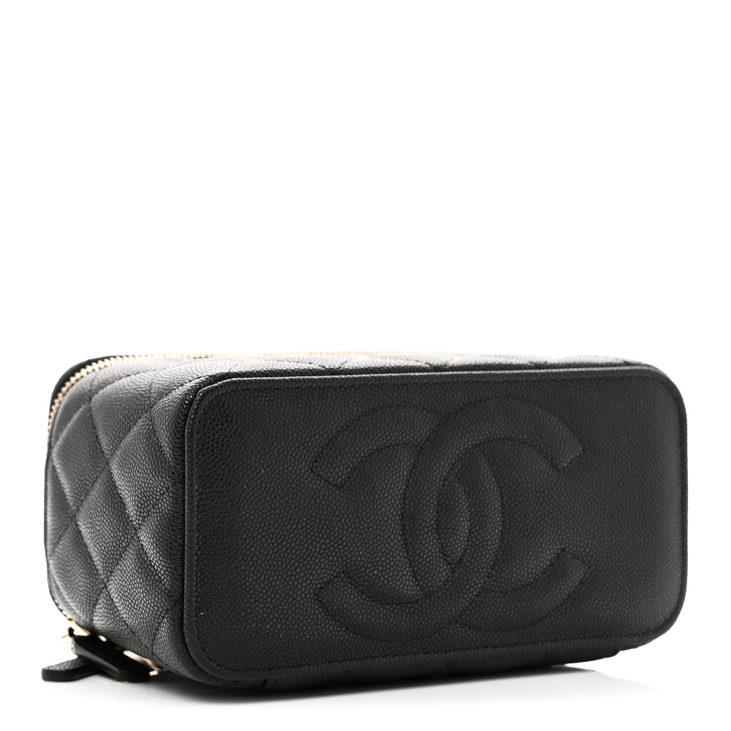Chanel Caviar Quilted Small Vanity Case With Chain Black