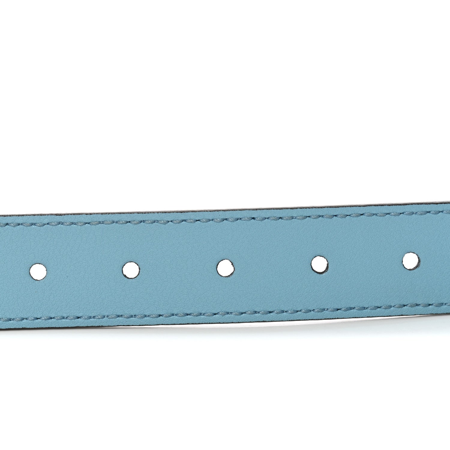Gucci Calfskin Kids Double G Belt L Blue