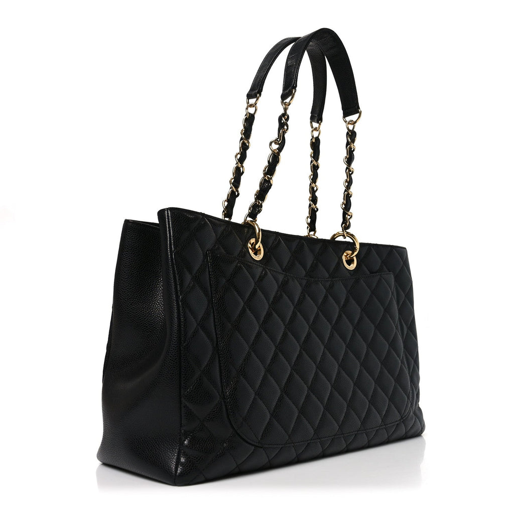Chanel Caviar Quilted XL Grand Shopping Tote GST Black