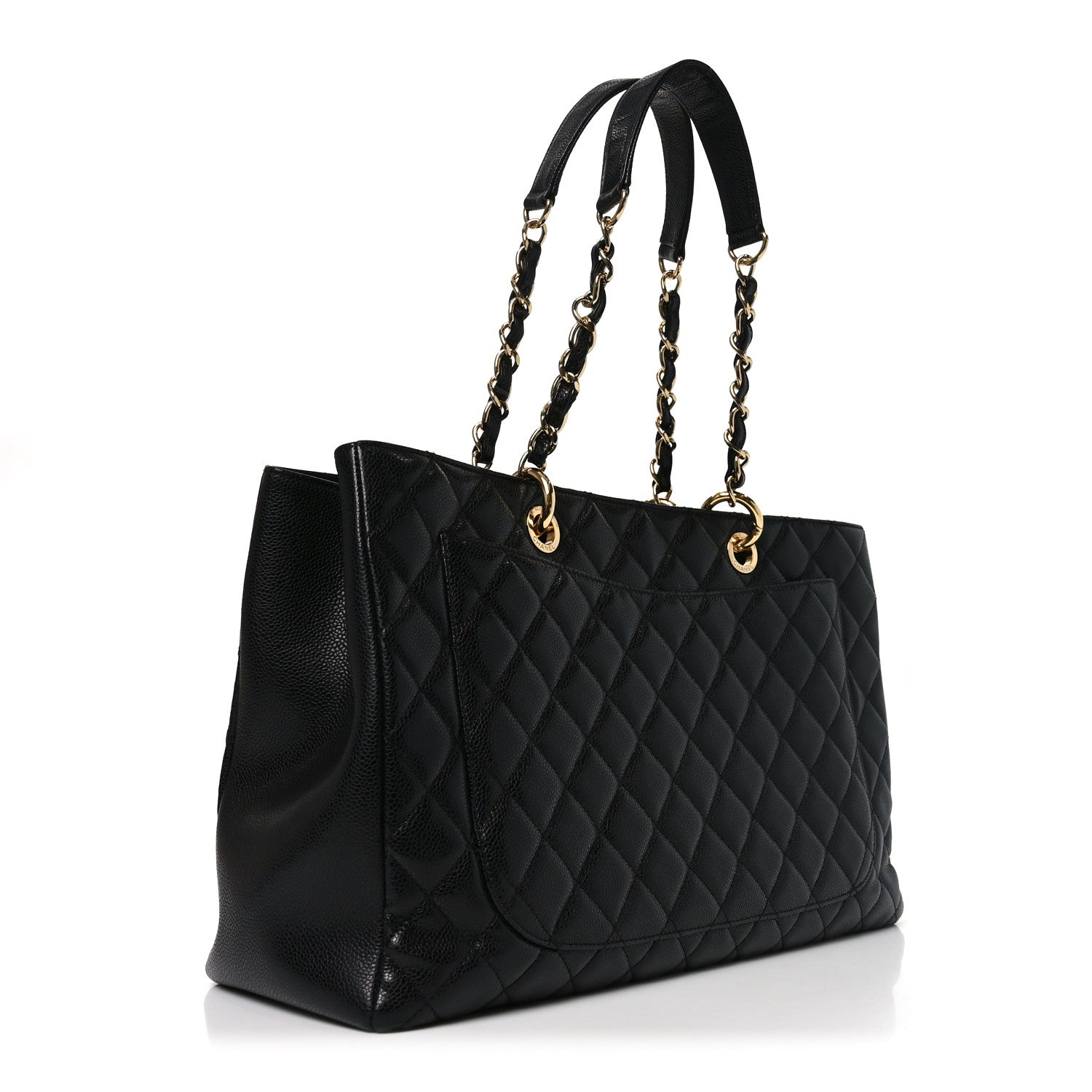 Chanel Caviar Quilted XL Grand Shopping Tote GST Black