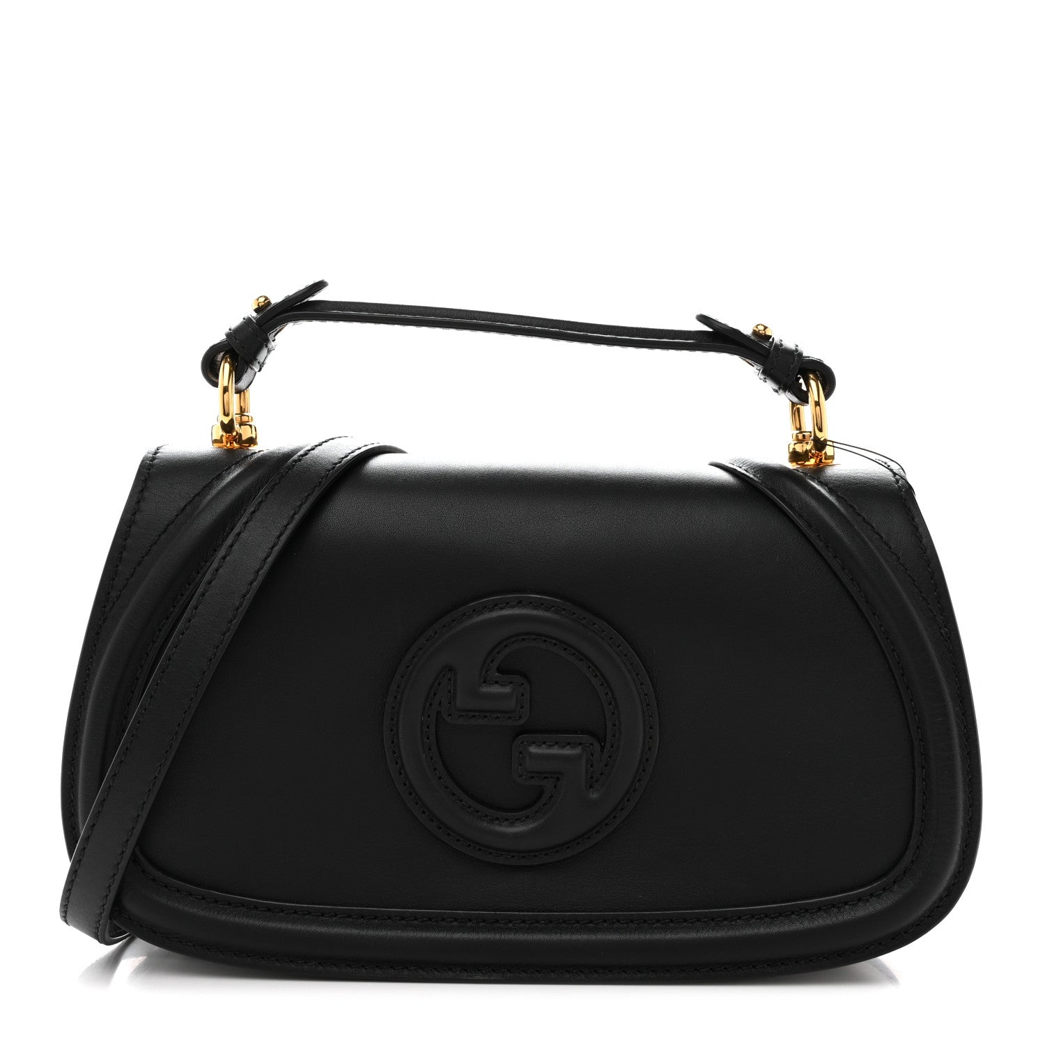 Gucci Arabella Calfskin Medium Blondie Top Handle Bag  Black