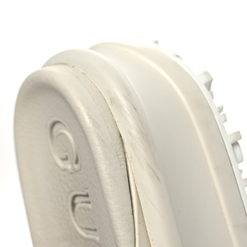 Gucci Soft Rubber Womens Interlocking G Platform 42mm Slide Sandals 40 Off White