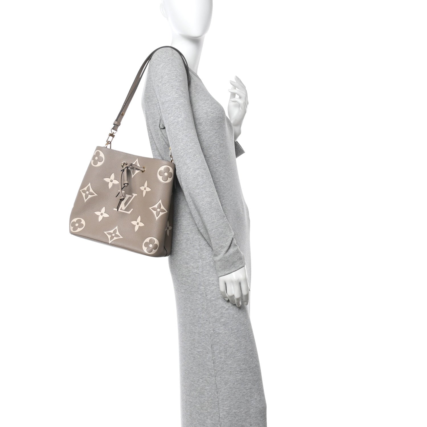 Louis Vuitton Empreinte Monogram Giant Neonoe MM Tourterelle Creme