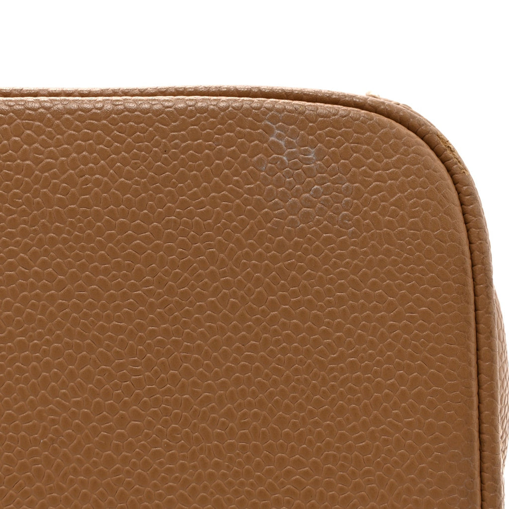 Chanel Caviar Quilted Medallion Tote Beige