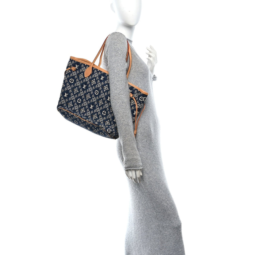 Louis Vuitton Jacquard Since 1854 Neverfull MM Blue