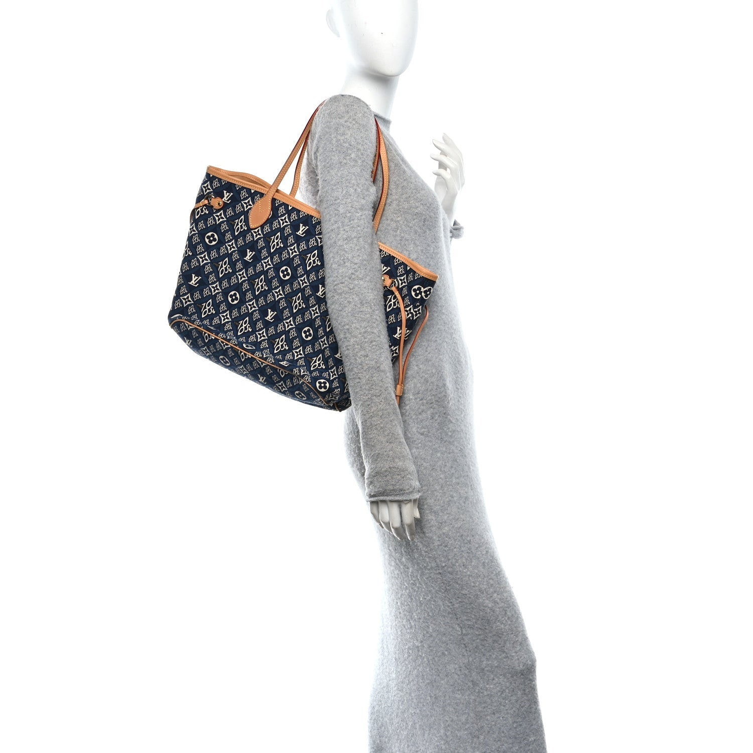 Louis Vuitton Jacquard Since 1854 Neverfull MM Blue