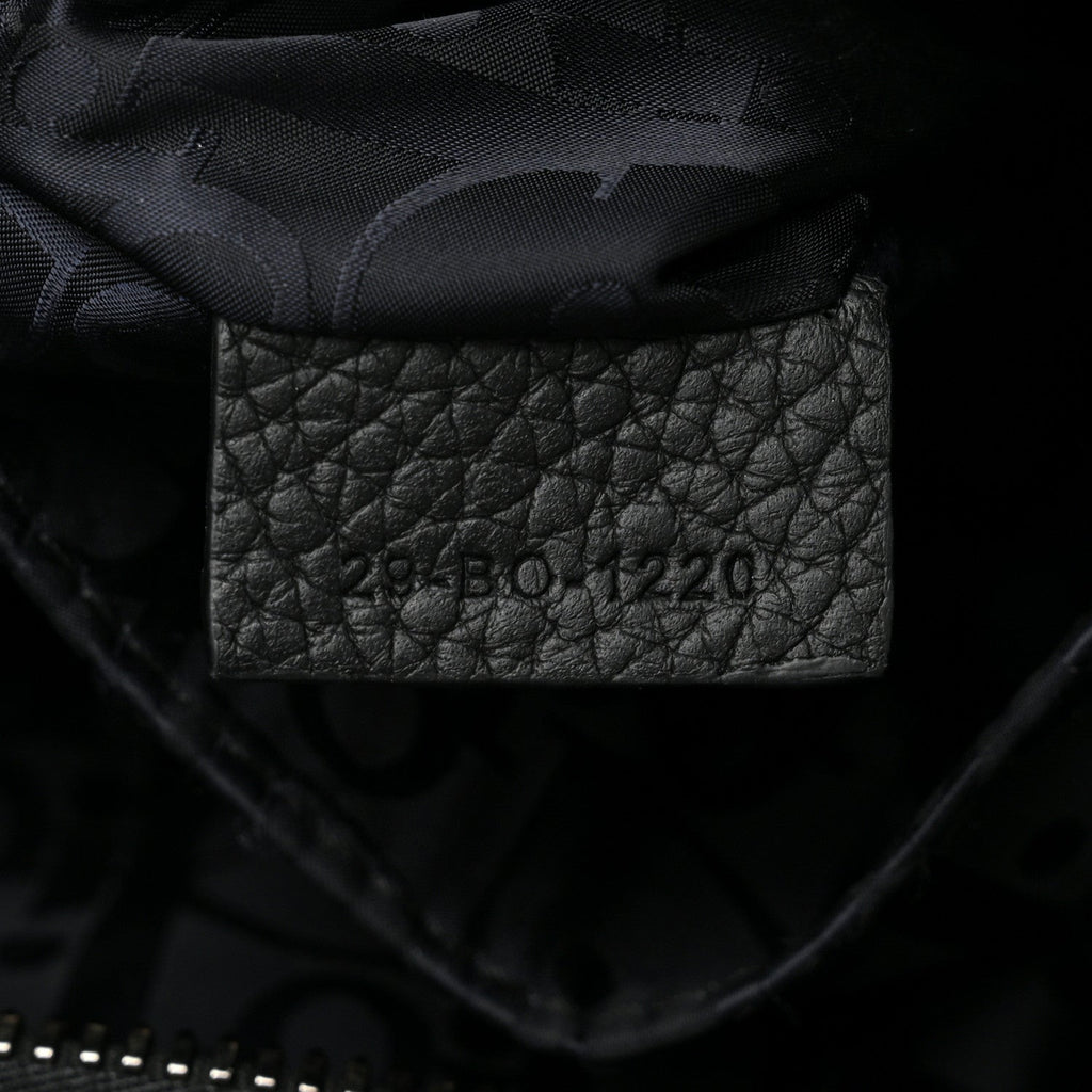 Christian Dior Grained Calfskin Saddle Soft Bag Black