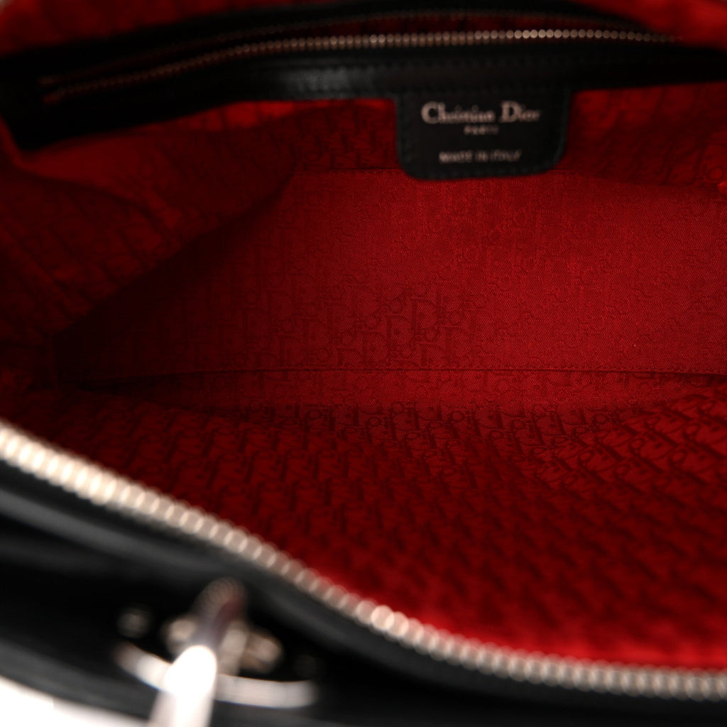 Christian Dior Lambskin Cannage Large Lady Dior Black