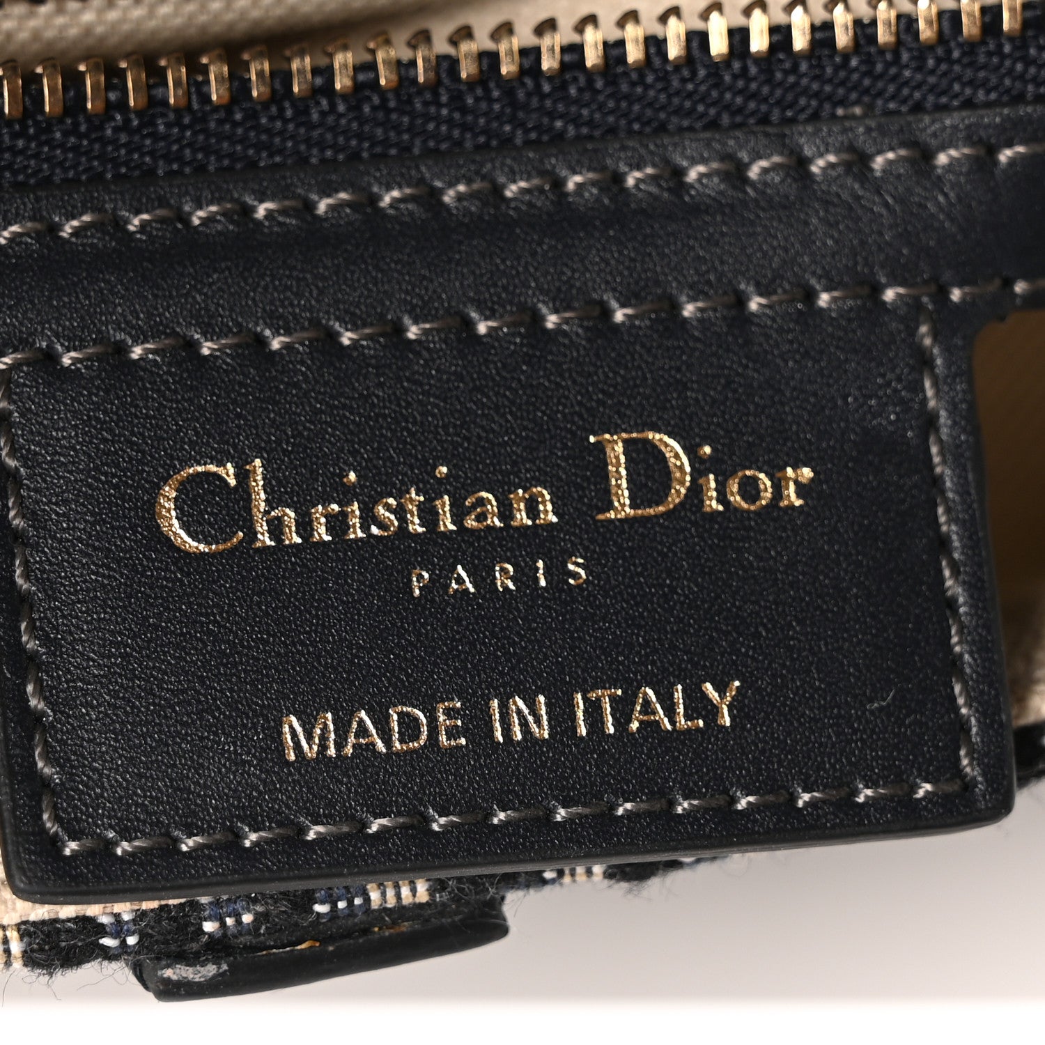 Christian Dior Oblique Saddle Bag Blue