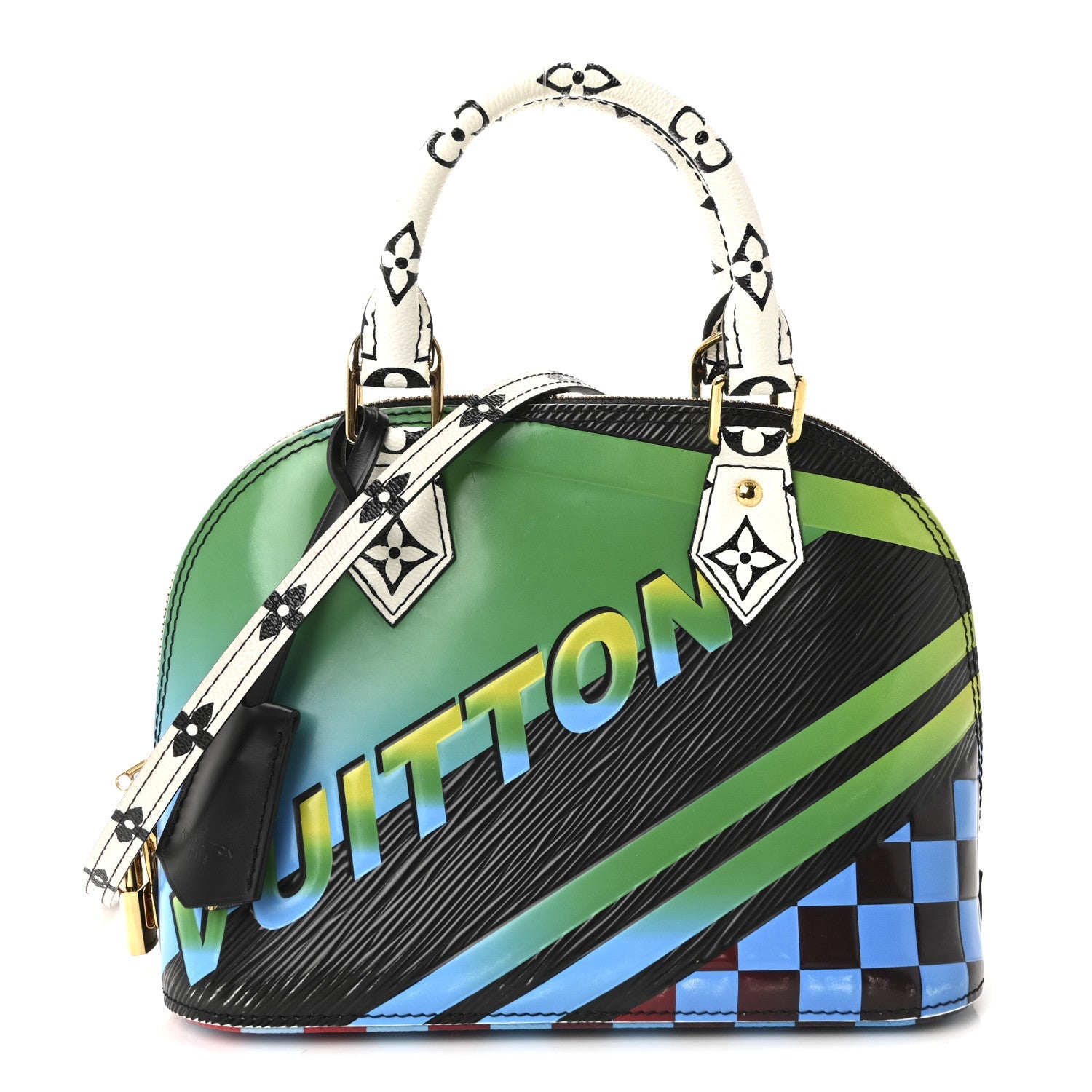 Louis Vuitton Epi Damier Race Alma BB Blue Vert