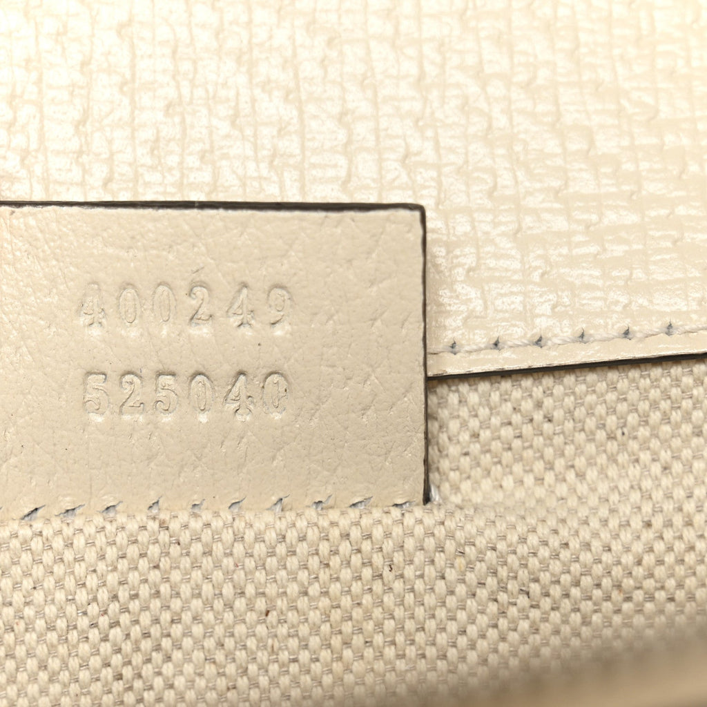 Gucci Textured Calfskin Crystal Small Dionysus Shoulder Bag Mystic White
