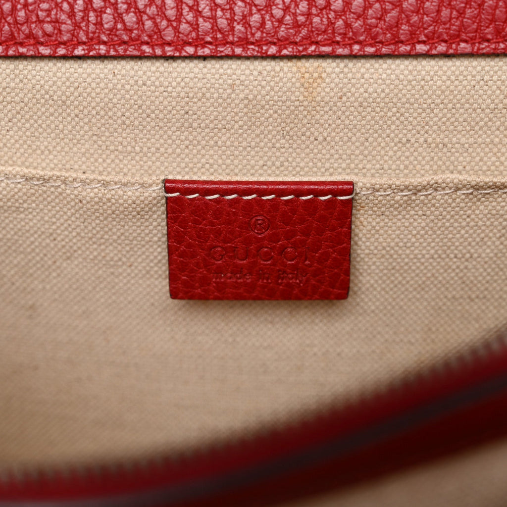 Gucci Dollar Calfskin Crystal Web Medium Dionysus Bamboo Top Handle Bag Hibiscus Red Black Diamond