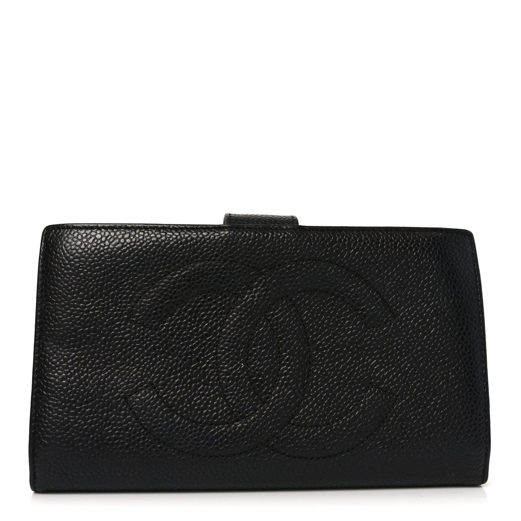 Caviar Timeless CC French Wallet Black