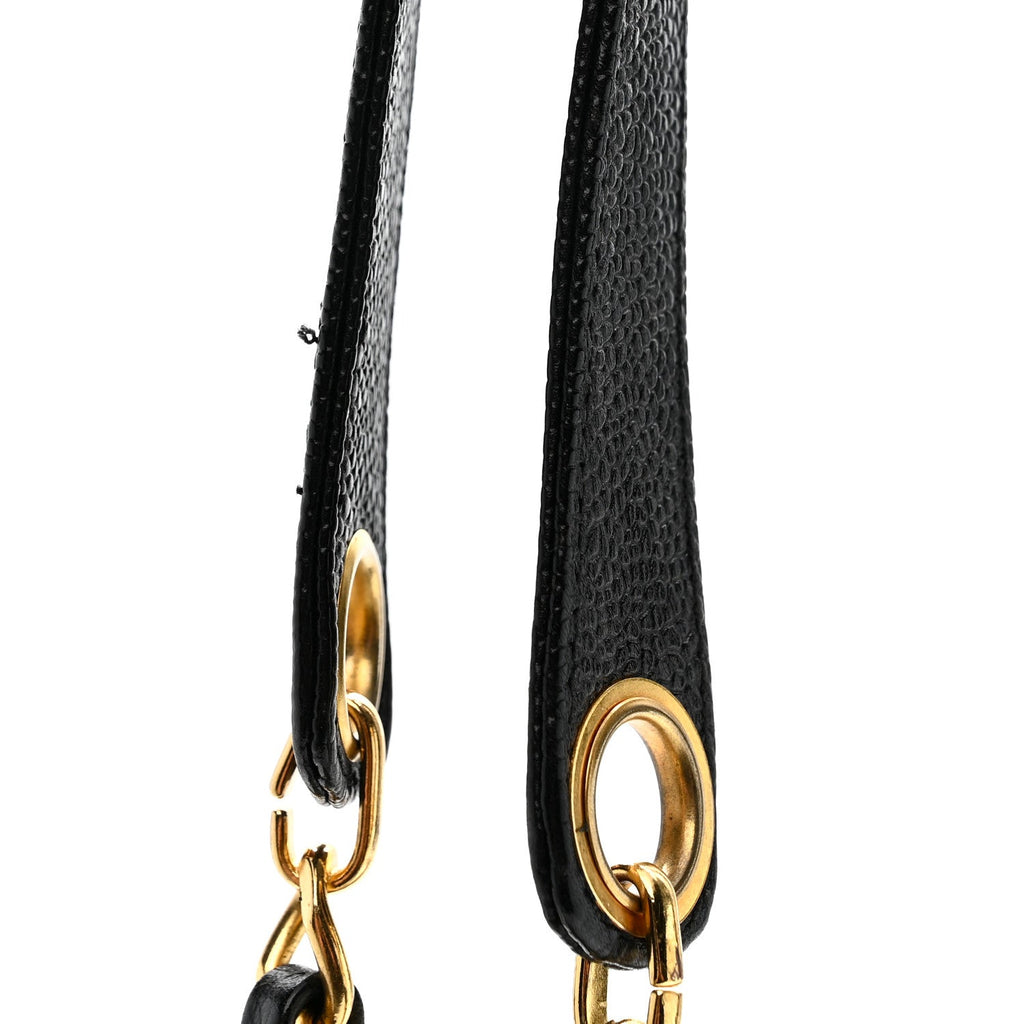 Chanel Caviar Triple CC Shoulder Bag Black