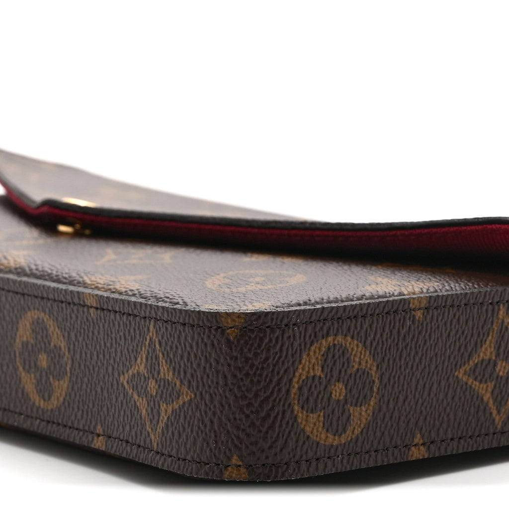 Louis Vuitton Monogram Pochette Felicie Chain Wallet Fuchsia