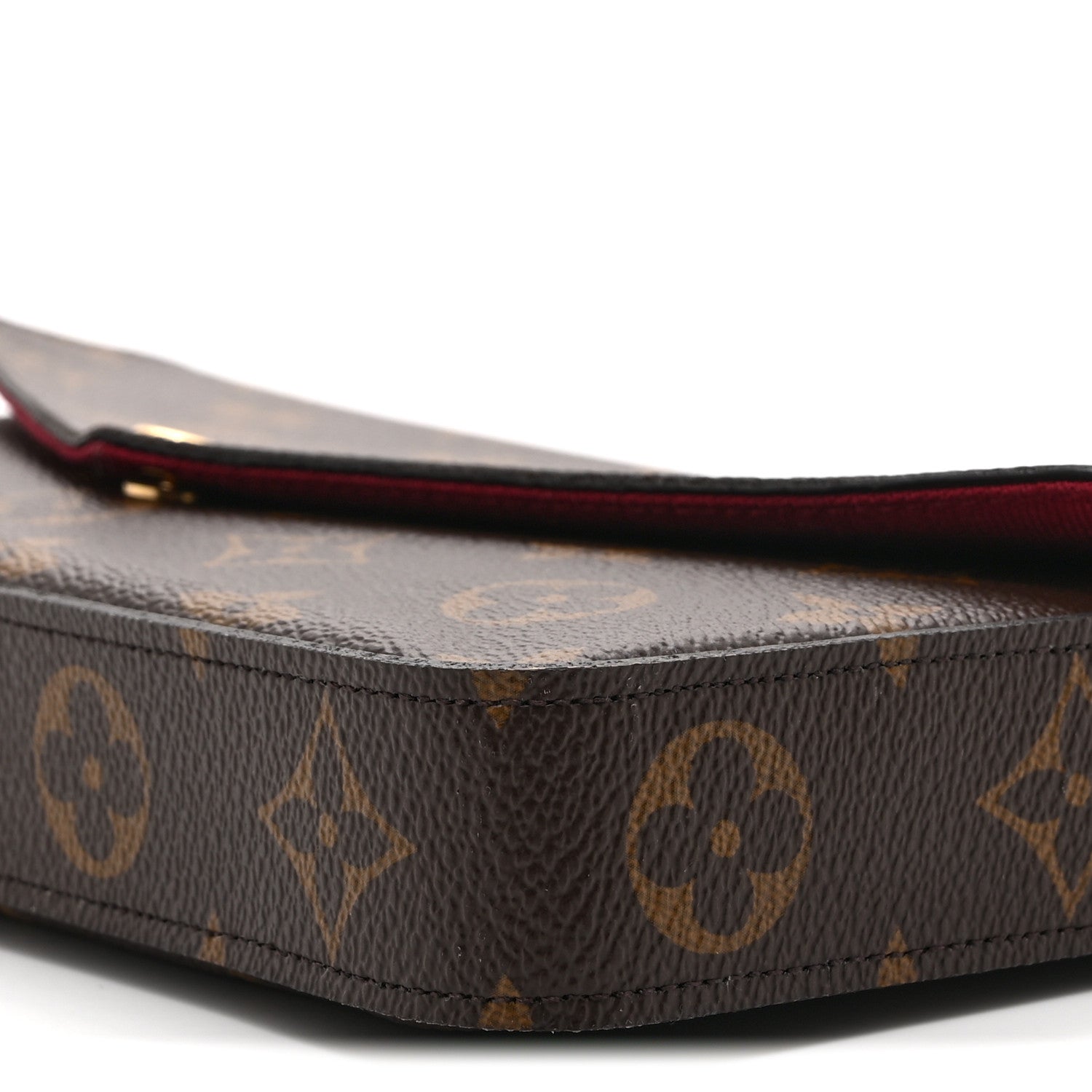Louis Vuitton Monogram Pochette Felicie Chain Wallet Fuchsia