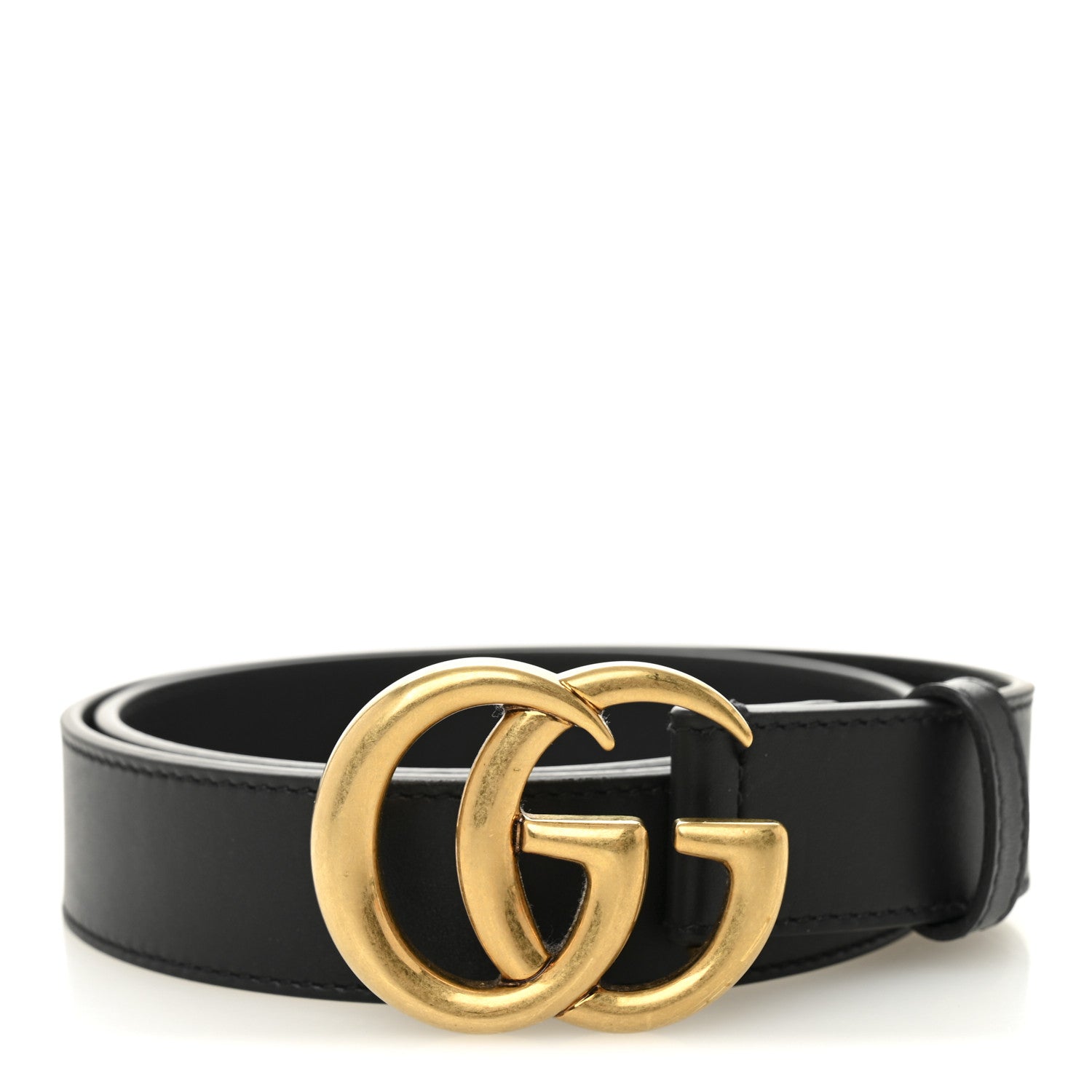 Gucci Calfskin Double G 30mm Belt 75 30 Black