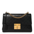 Gucci Guccissima Medium Padlock Shoulder Bag Black
